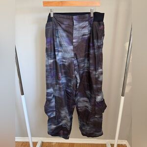 FP Movement by Free People Abstract Purple & Black Harem Pants